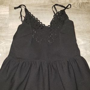 Black patterned dress